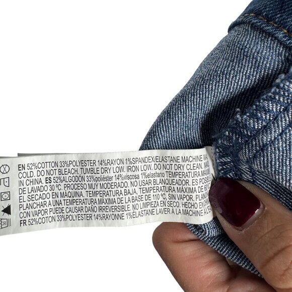 Forever 21 Denim Mini Skirt With Front Zip Closure Women's Size Small Cowgirl - Picture 5 of 5